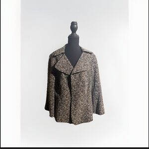 Nine West Elegant Brown and White Jacket Size 14W NWT